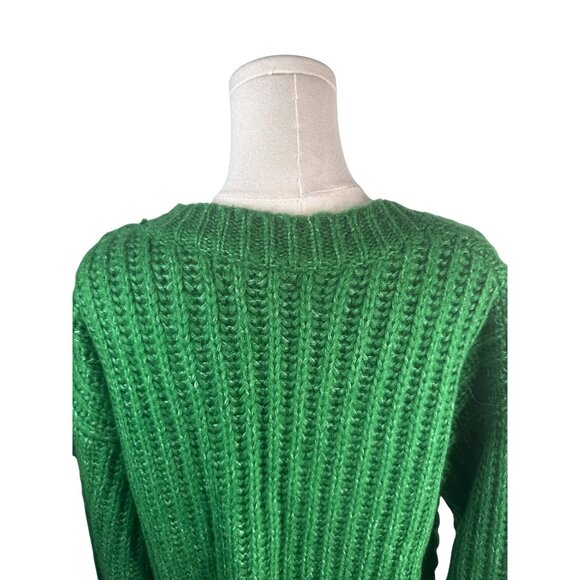 2/$30 Forever 21 XS  Green Chevron Knit Cardigan - Picture 11 of 13